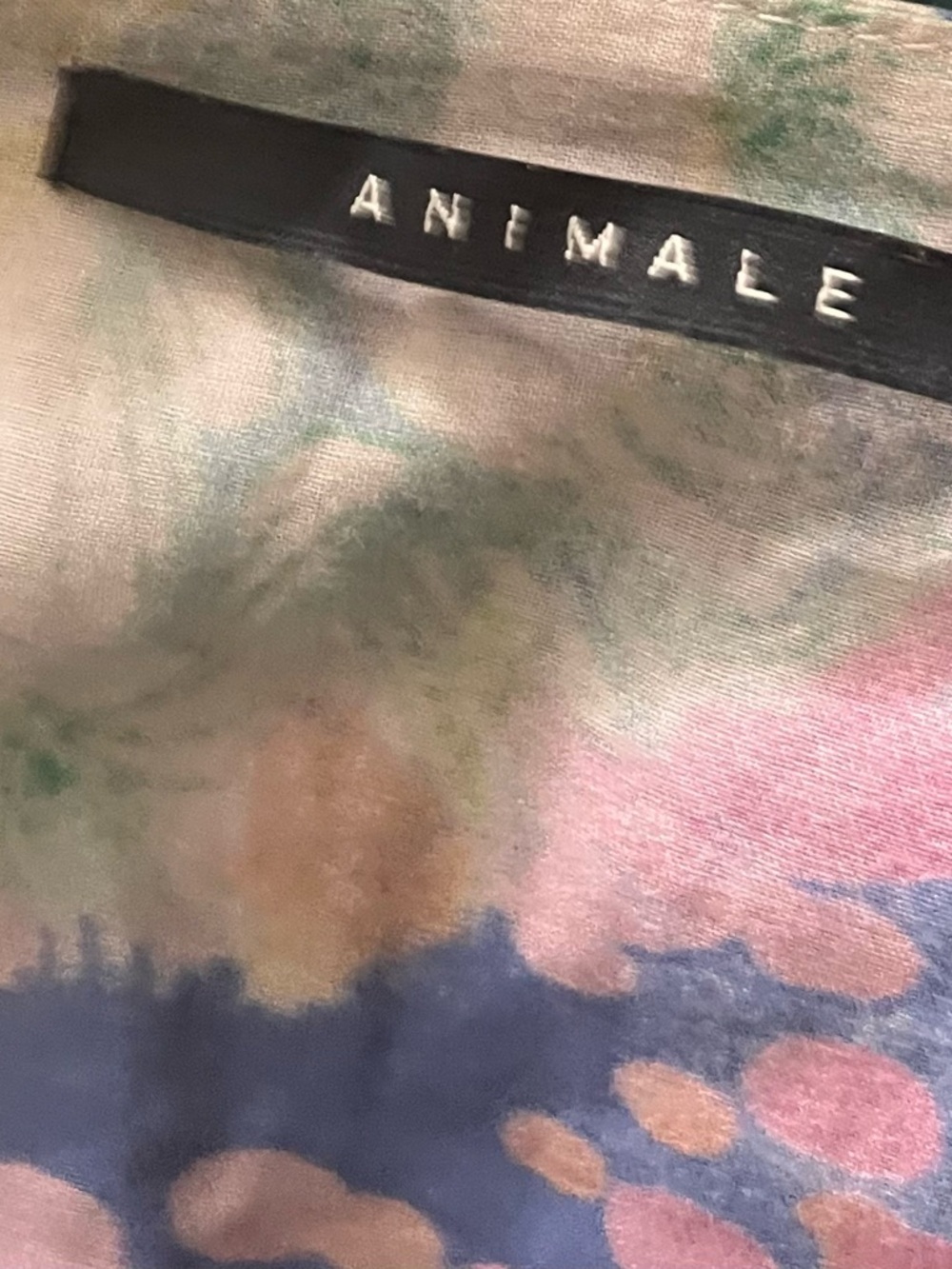 Rare Animale Blue, Beige, Grey Watercolor Dress - Picture 2 of 9